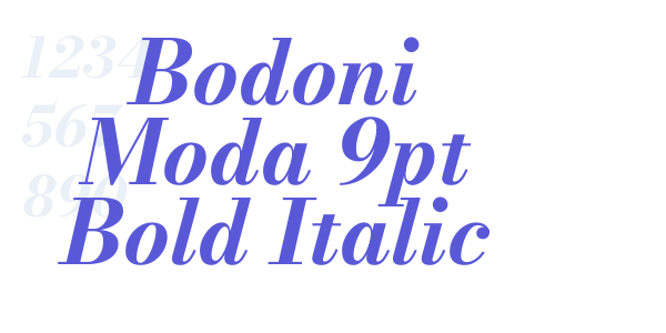 Bodoni Moda 9pt Bold Italic font free