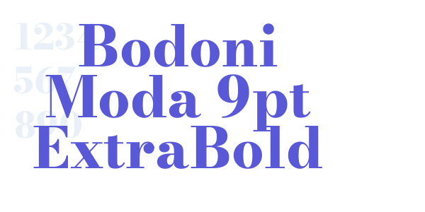 Bodoni Moda 9pt ExtraBold font free