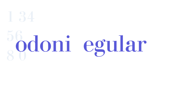 Bodoni Regular font free