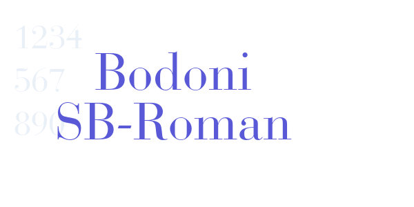 Bodoni SB-Roman font free