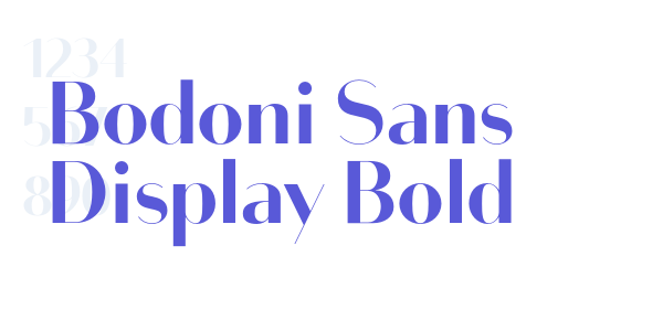 Bodoni Sans Display Bold font free