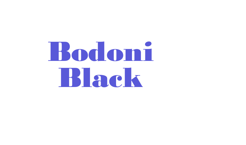 Bodoni Black Font