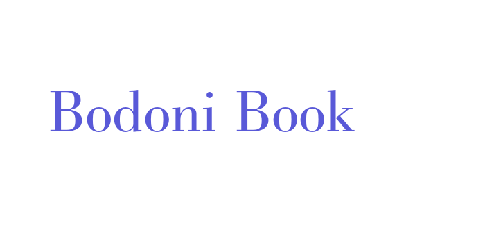 Bodoni Book Font Download