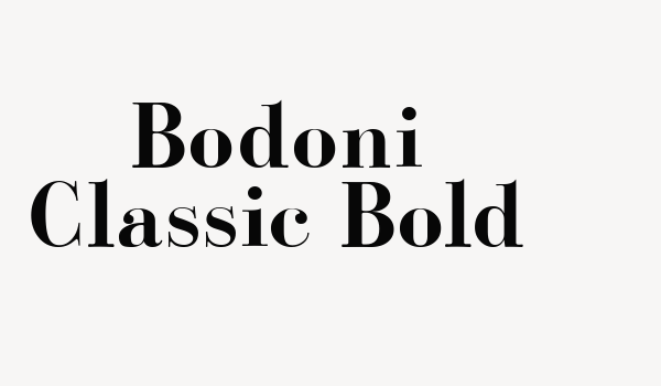 Bodoni Classic Bold Font