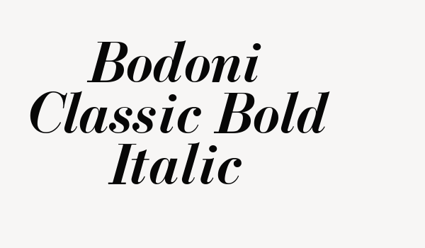 Bodoni Classic Bold Italic Font