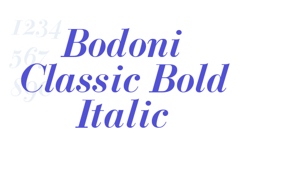 Bodoni Classic Bold Italic font download