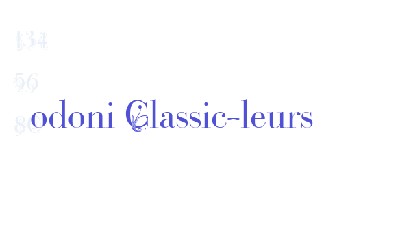 Bodoni Classic-Fleurs font download