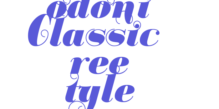 Bodoni Classic Free Style Font