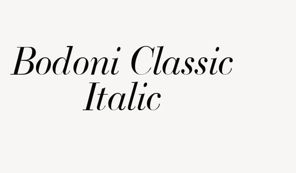 Bodoni Classic Italic Font