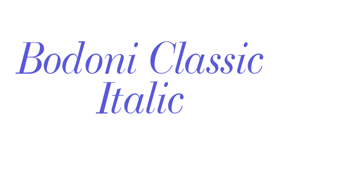 Bodoni Classic Italic Font Download