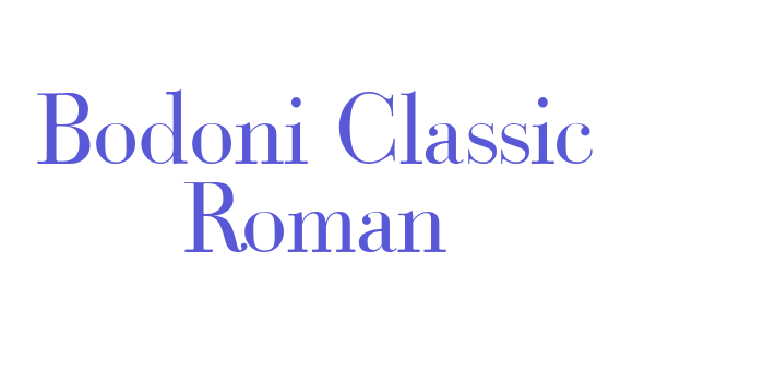 Bodoni Classic Roman Font Download