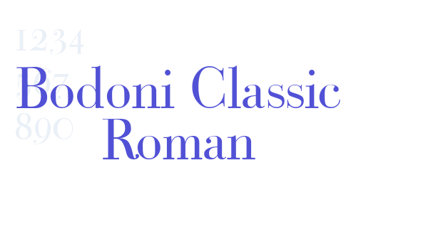 Bodoni Classic Roman font download