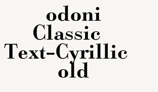 Bodoni Classic Text-Cyrillic Bold Font