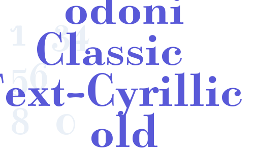 Bodoni Classic Text-Cyrillic Bold Font Download