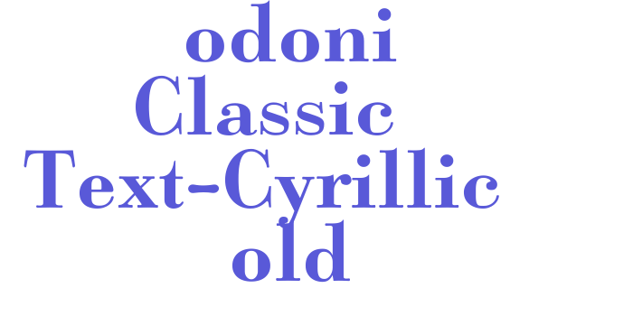 Bodoni Classic Text-Cyrillic Bold Font Download