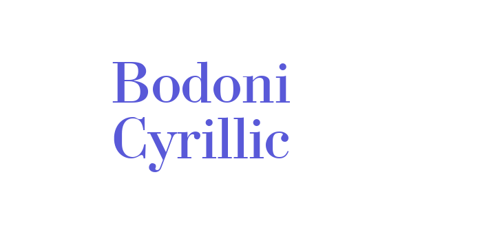 Bodoni Cyrillic Font Download