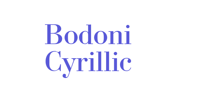 Bodoni Cyrillic Font