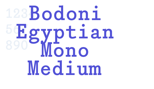 Bodoni Egyptian Mono Medium font download