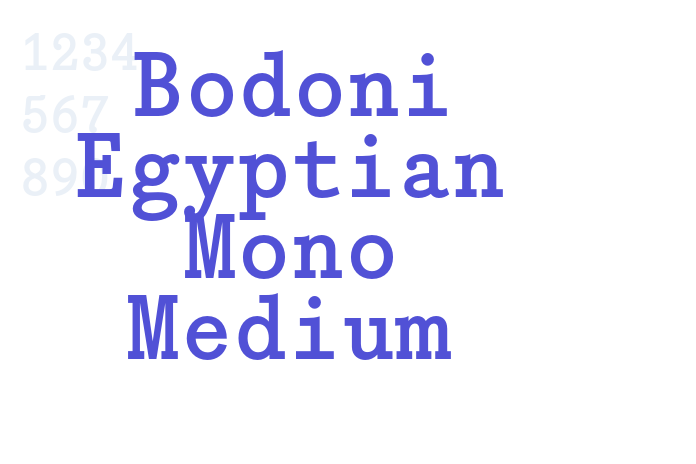 Bodoni Egyptian Mono Medium font download