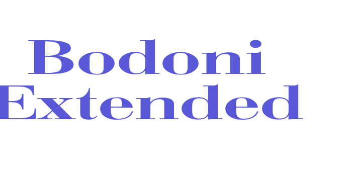 Bodoni Extended Font