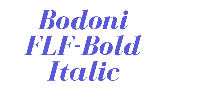 Bodoni FLF-Bold Italic Font