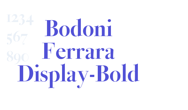 Bodoni Ferrara Display-Bold font download