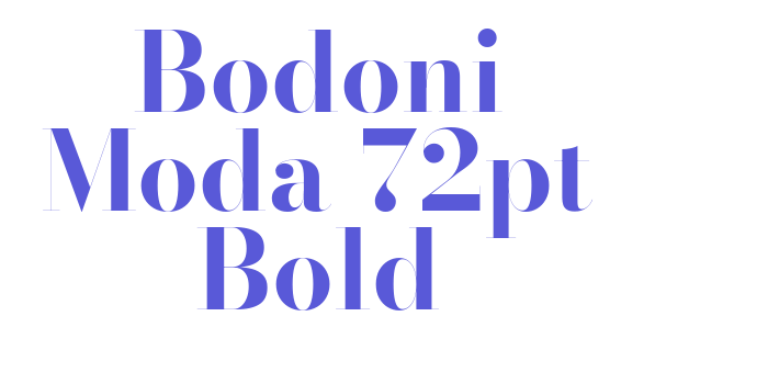 Bodoni Moda 72pt Bold Font