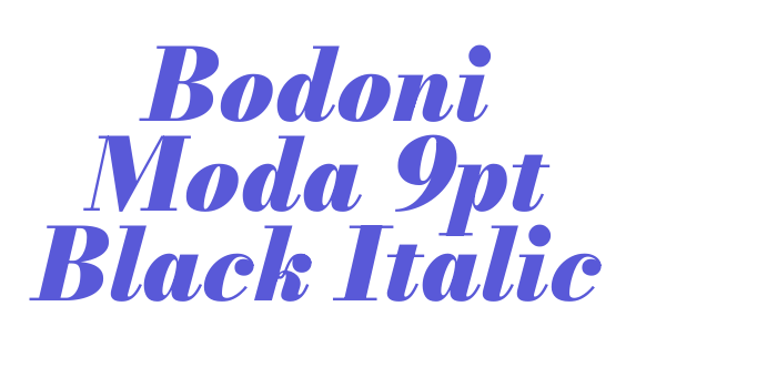 Bodoni Moda 9pt Black Italic Font Download