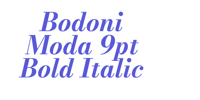 Bodoni Moda 9pt Bold Italic Font Download