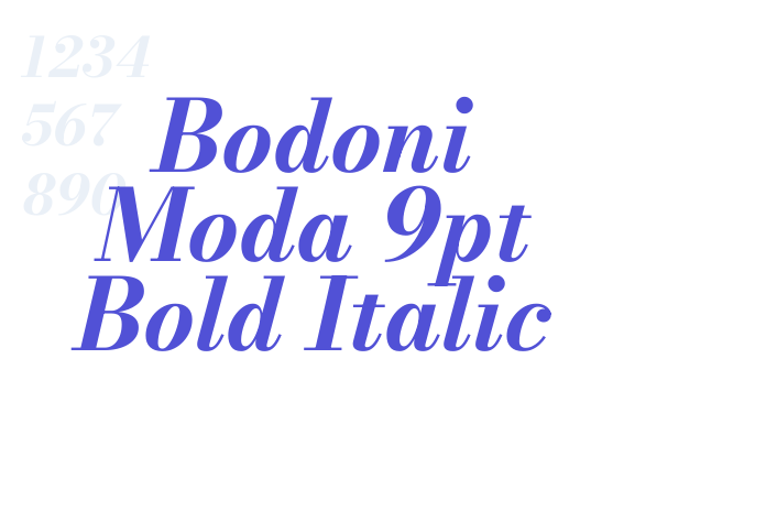 Bodoni Moda 9pt Bold Italic font download