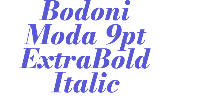 Bodoni Moda 9pt ExtraBold Italic Font Download