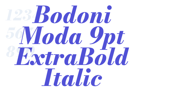 Bodoni Moda 9pt ExtraBold Italic font download