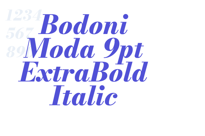 Bodoni Moda 9pt ExtraBold Italic font download