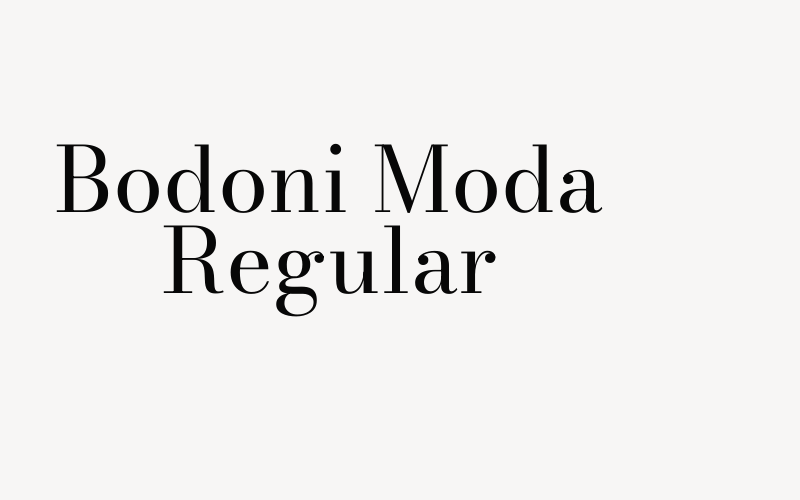 Bodoni Moda Regular Font