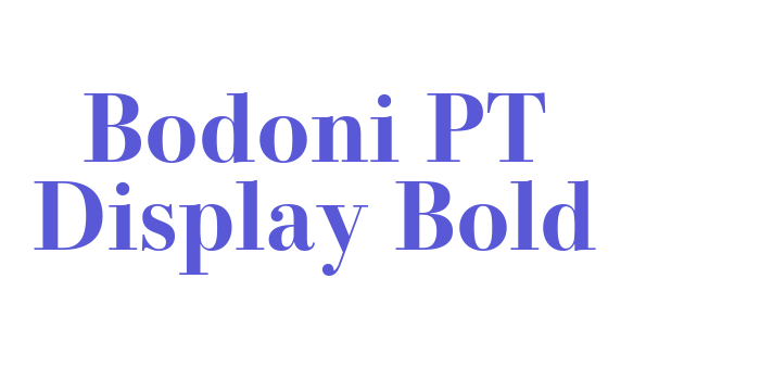 Bodoni PT Display Bold Font Download