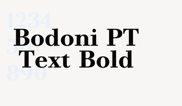 Bodoni PT Text Bold Font