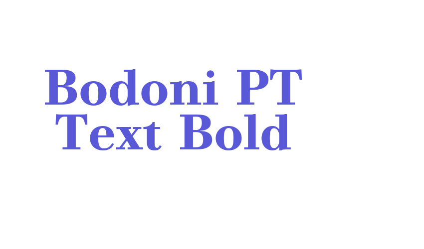 Bodoni PT Text Bold Font