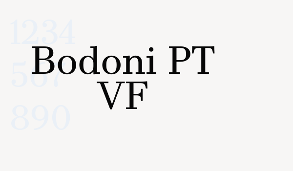 Bodoni PT VF Font