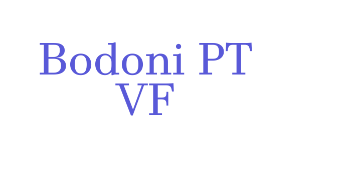 Bodoni PT VF Font Download