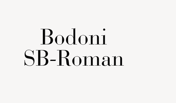 Bodoni SB-Roman Font