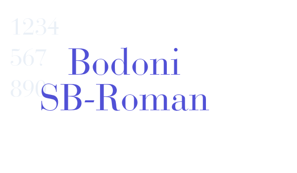 Bodoni SB-Roman font download