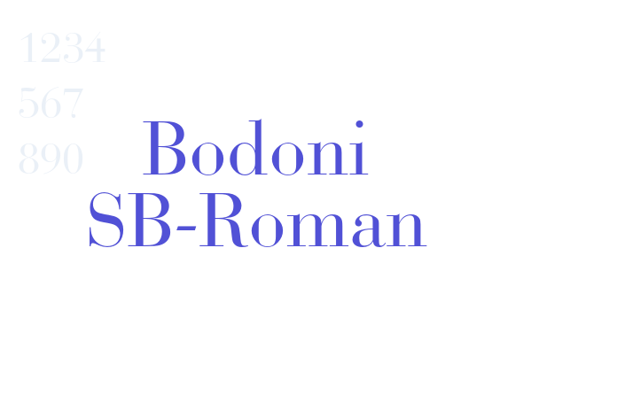 Bodoni SB-Roman font download