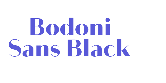 Bodoni Sans Black Font