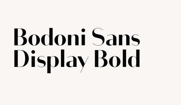 Bodoni Sans Display Bold Font