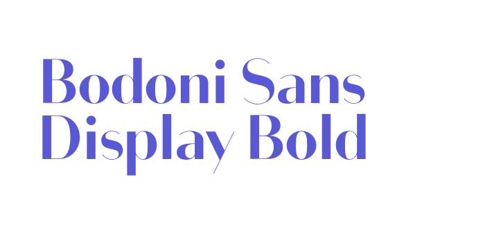 Bodoni Sans Display Bold Font Download