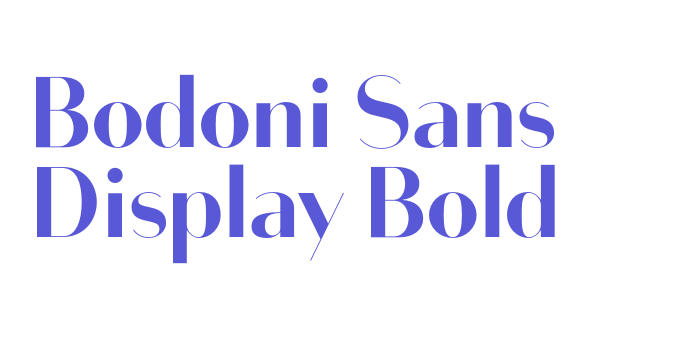 Bodoni Sans Display Bold Font