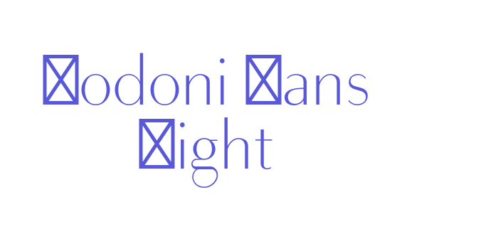 Bodoni Sans Light Font