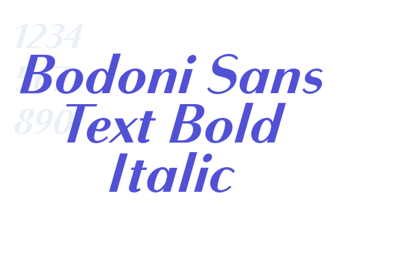 Bodoni Sans Text Bold Italic