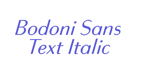 Bodoni Sans Text Italic Font Download