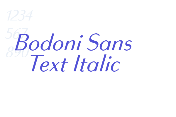 Bodoni Sans Text Italic